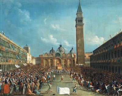 Doge zaferle taşınıyor ve Piazza San Marco