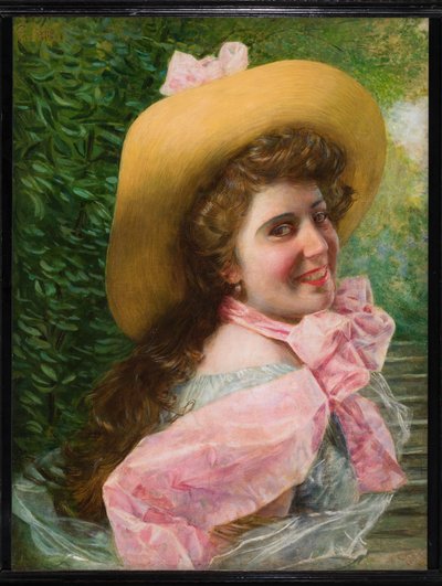 Kızın Yüzü (tuval üzerine yağlı boya) by Gaetano Bellei