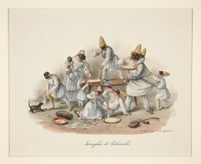 Pulcinella ailesi by Gaetano Dura
