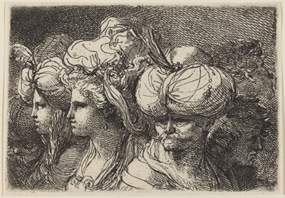 Altı Baş, Önde Bir Türk by Gaetano Gandolfi