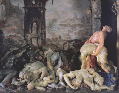 Veba, 1691-94 309482 balmumu detayı by Gaetano Giulio Zumbo