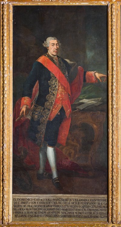 Viceroy Domenico Caracciolo (tuval üzerine yağlı boya) by Gaetano Mangano