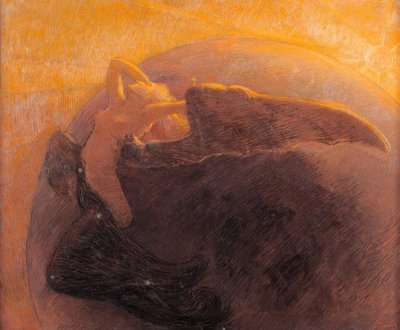 Gün geceyi uyandırır by Gaetano Previati