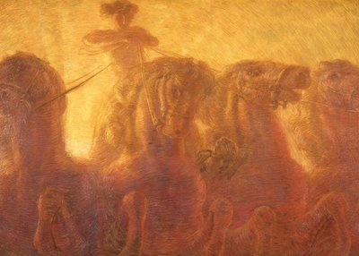 Güneşin Arabası veya Ticaretin Zaferi, 1907, by Gaetano Previati