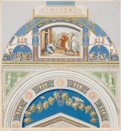 İbrahim ve üç melek ile çerçeve ve tonoz. 1774 by Gaetano Savorelli