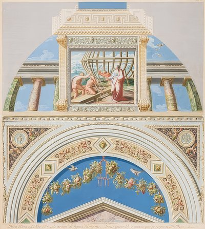 Lunette ve geminin yapımı ile tonoz. 1774 by Gaetano Savorelli