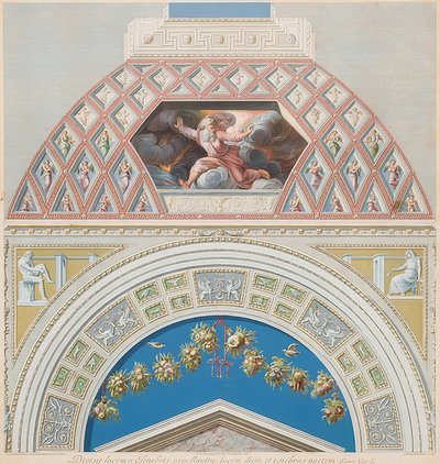 Lunette ve Tanrı ile tonoz, ışığı ve karanlığı ayırır. 1774? by Gaetano Savorelli