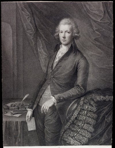 Sağ Hon William Pitt genç (gravür) by Gainsborough (after) Dupont