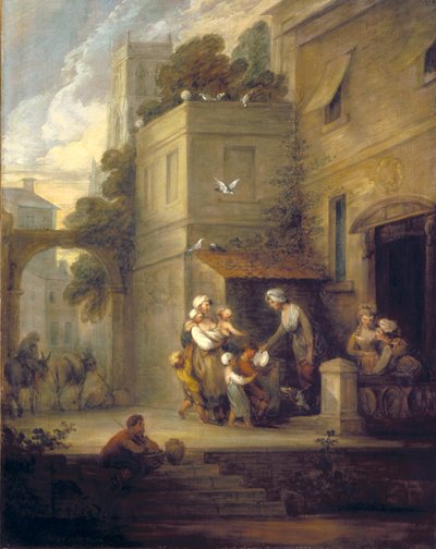 Hayırseverlik Sıkıntıyı Gideriyor (tuval üzerine yağlıboya) by Gainsborough Dupont