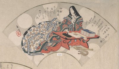 Saray Hanımı Bahar Yağmuru Koleksiyonundan Yazı Masasında Harusame shu, vol. ..., CA. 1820