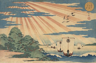 Tempozan Man-sen Nu-shin no Zu, 1838. by Gakutei