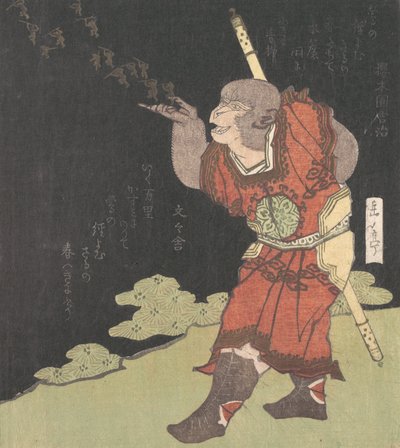 Maymun Kral Songoku, Çin romanından Batıya Yolculuk, muhtemelen 1824. by Gakutei