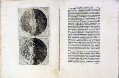 Galileo Galilei tarafından yazılan Sidereus Nuncius Sidereal Messenger kitabının yaprağı, 1610 by Galileo Galilei