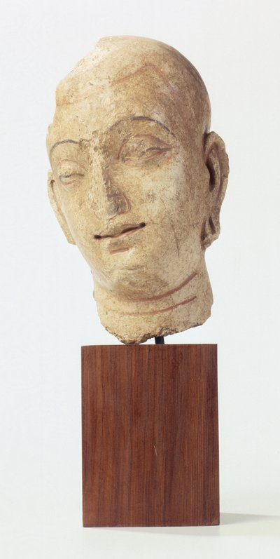 Monk, Kuşan hanedanı, MS 100-400 (sıva) by Gandhara School