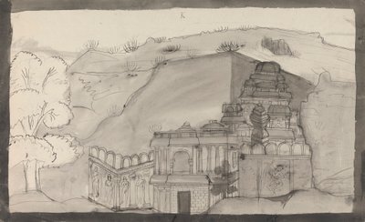 Bir Ellora Mağara Tapınağının İçi by Gangaram Chintaman Tambat
