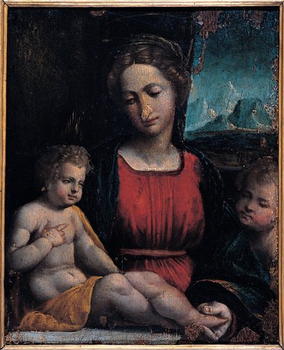 Çocuk ve St. John ile Madonna by Garofalos workshop