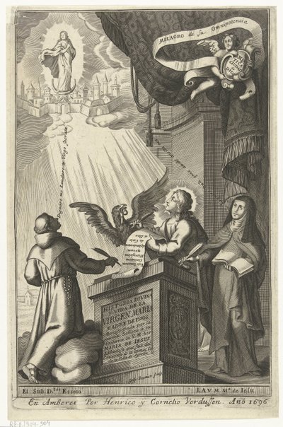 Meryem Ana cennetin krallığına mest oldu Historia divina y vida de la Virgen maria (nesnedeki başlık) by Gaspar Bouttats