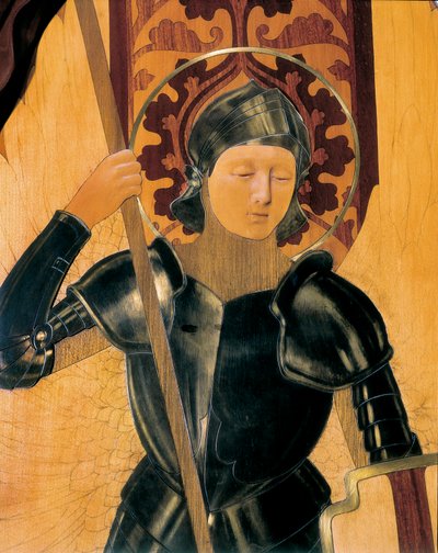 Aziz George, Gaspar Homar i Mesquida (1870-1955) tarafından yapılmış bir yatak başlığının detayı by Gaspar Homar i Mesquida