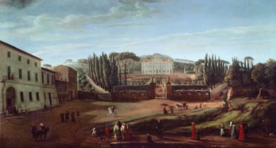 Villa Aldobrandini (tuval üzerine yağlı boya) by Gaspar van Wittel