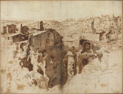 Tivoli Şelalesi ve Kasabası by Gaspar van Wittel