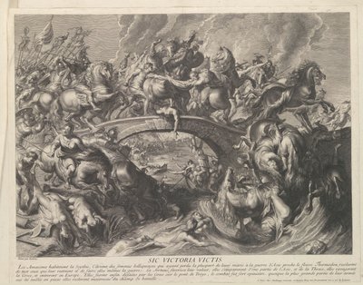 Amazonlarla Savaş Sic Victoria Victis (nesne üzerindeki başlık) by Gaspard Duchange (attributed to)