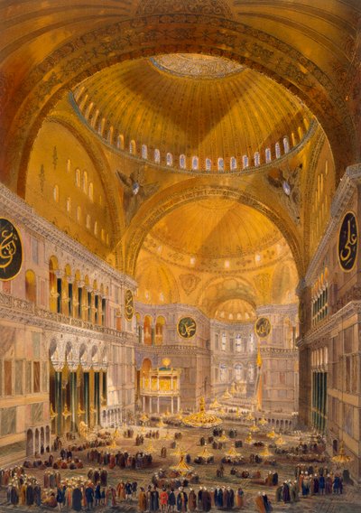 ಹಗಿಯಾ ಸೋಫಿಯಾ, ಕಾನ್ಸ್ಟಾಂಟಿನೋಪಲ್, 1852 ಟರ್ಕ್ by Gaspard Fossati