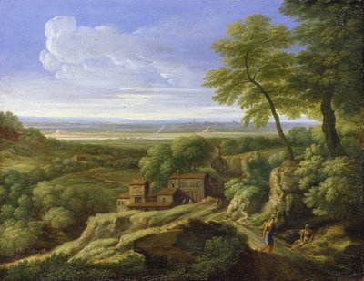 Klasik manzara (tuval üzerine yağlıboya) by Gaspard Poussin Dughet