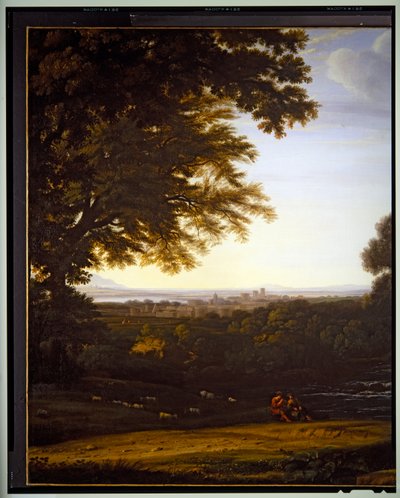 İtalyan Pastoral Manzarası, detay, tarihsiz by Gaspard Poussin Dughet
