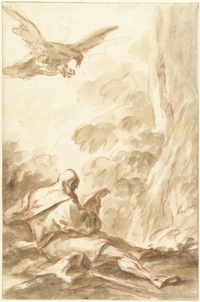 İlyas kuzgunlar tarafından besleniyor by Gasparo Diziani (attributed to)