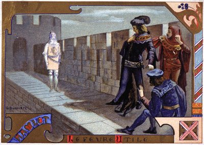 Hamlet'e görünen babasının hayaleti by Gaston Bussiere
