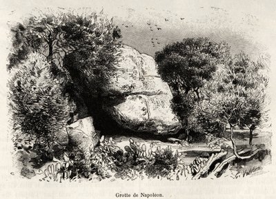 Mağara Napolyon veya Napolyon Bonapart (1769-1821), çocukken ders çalışmak ve meditasyon yapmak için sığınmayı severdi. Gaston Vuillier (1845-1915), 1890