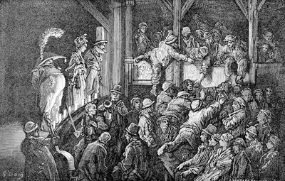 "Penny Gaff", 1872 by Gauchard Brunier