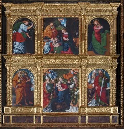 Müjde ve Doğuş, 1516 by Gaudenzio Ferrari