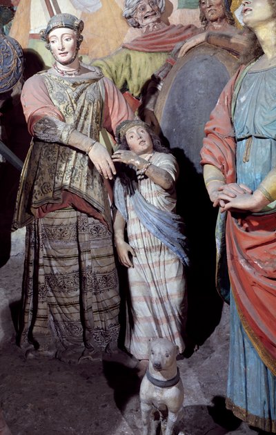 Erkek figürü, heykellerden detay, Gaudenzio Ferrari (1475-1546), Çarmıha Gerilme olarak bilinen Şapel XXXVIII, Varallo Sesia Kutsal Dağı (UNESCO Dünya Mirası Listesi, 2003), İtalya by Gaudenzio Ferrari