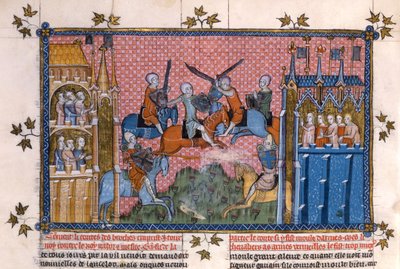Gölün Lancelot Romantizminden bir sahne by Gautier