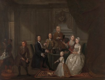 Grup portresi, muhtemelen Raikes ailesinin by Gawen Hamilton