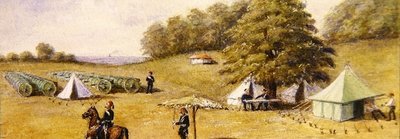 Encampment (kağıt üzerine sulu boya) by General E.W. Wray