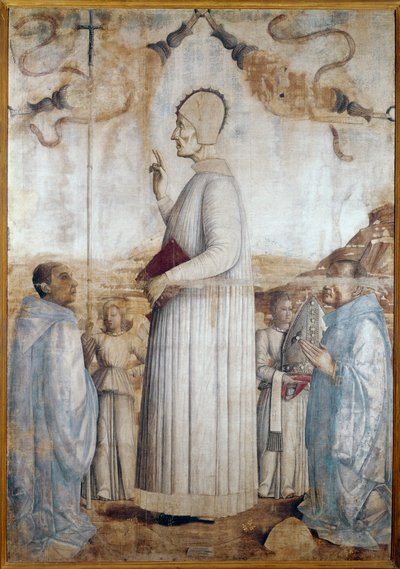 Lawrence Giustiniani veya Lorenzo Giustiniani (ahşap üzerine tempera) by Gentile Bellini