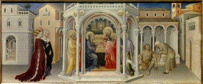 Tapınakta Sunum Ahşap Tablo, Gentile da Fabriano (1370-1427) 1423 Güneş. 0,26x0,66 m by Gentile da Fabriano