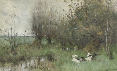 Bir söğüt korusunda ördekler by Geo Poggenbeek