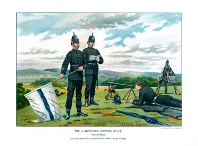 1. Middlesex Victoria Tüfekleri, c1890. by Geoffrey Douglas Giles