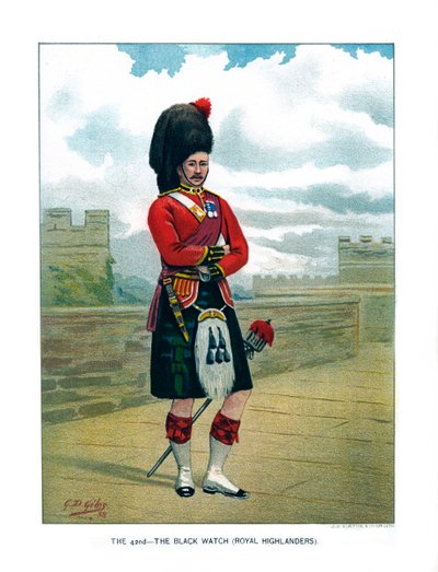 42., The Black Watch Royal Highlanders, c1890. by Geoffrey Douglas Giles