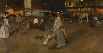 Amsterdam Barajında Bir Akşam (tuval üzerine yağlıboya) by Georg Hendrik Breitner