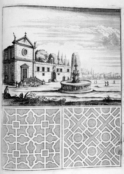 Ev, çeşme ve bahçe tasarımı, 1664 by Georg Andreas Bockler