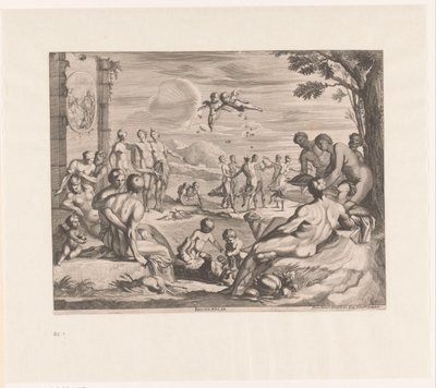 bakkanal Bacchanalia (nesne üzerindeki başlık) by Georg Andreas Wolfgang