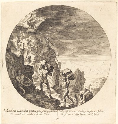 Jove tarafından püskürtülmüş devler by Georg Andreas Wolfgang the Elder