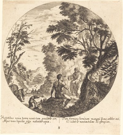 insanı yaratan tanrı by Georg Andreas Wolfgang the Elder