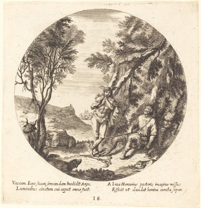 Merkür Lulling Argos Uyuyor by Georg Andreas Wolfgang the Elder