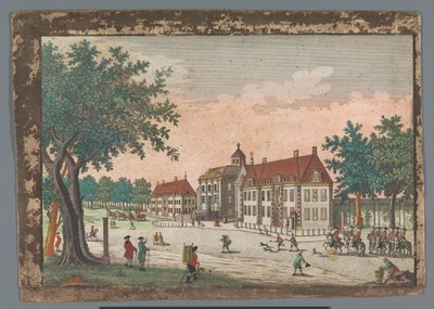 Lahey'deki Huis ten Bosch Sarayı'nın görünümü Gesicht des Lust-Hausses Oranje Zaal (nesne üzerine başlık) Lahey (seri başlığı) by Georg Balthasar Probst