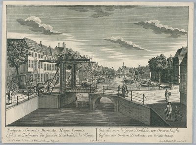 Peep-show, Büyük Bierkade'nin Görünümü, Lahey by Georg Balthasar Probst